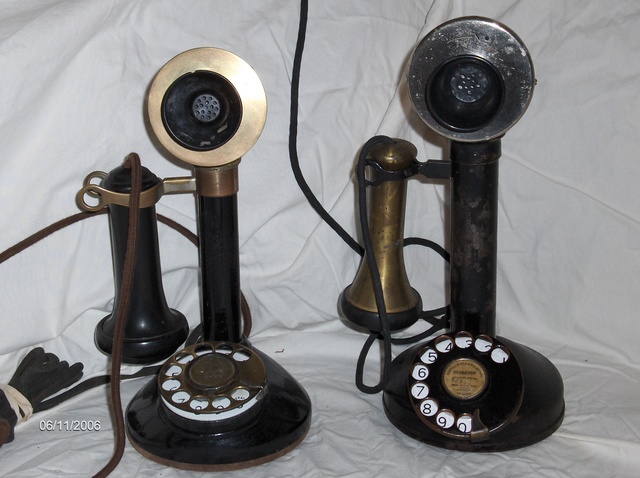 ANTIQUE CANDLESTICK  TELEPHONE PART PORCELAIN DIAL PLATE AUTOMATIC ELECTRIC 